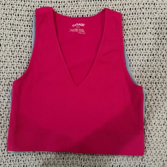 Garage V-Neck Ribbed Tank Tops - Multicolor Set - Picture 3 of 7